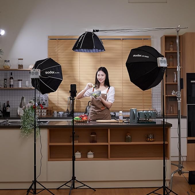 Godox ML100Bi Bi-Color LED Video Light, 120W 34300Lux@1M CRI 97+ TLCI 98+ 2800K-6500K, 11 FX Effects Photography Light, Portable LED Continuous Light - Image 5