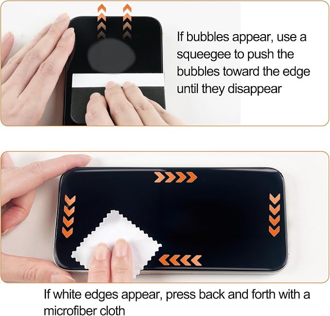 QHOHQ [1-Second Auto-Install] 3 Pack Screen Protector for iPhone 17 Pro Max [6.9 Inch] + 1 Set Camera Lens Protector, 9H+ Shatterproof Tempered Glass, [12FT Military Grade Protection], Case Friendly - Image 9