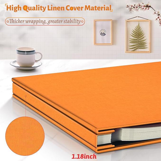 Artfeel Photo Album Self Adhesive Scrapbook,Large Photo Book for 4x6,5x7,8x10 Pictures,DIY Album for Baby Wedding Family Travel Birthday,with Metallic Pen and Scraper - Image 5