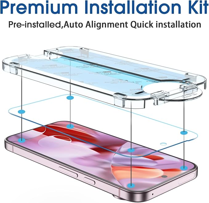 amFilm OneTouch for Google Pixel 9 Pro XL Screen Protector Tempered Glass | 30s Auto-Alignment, Bubble Free, Scratch & Drop Protection, HD Clear, 2 Pack (Pixel 9 XL-6.8") - Image 3