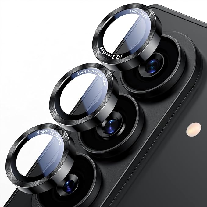 Uyiton for Samsung Galaxy Z Fold 8 Ultra/Z Fold 7 Camera Lens Protector | Military-Grade Sapphire Glass Rear Camera Screen Cover - [Strong Adsorption] Ultra HD Clear Lens Protector, Black (8 inch) - Image 8
