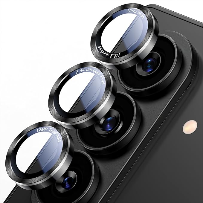 Uyiton for Samsung Galaxy Z Fold 8 Ultra/Z Fold 7 Camera Lens Protector | Military-Grade Sapphire Glass Rear Camera Screen Cover - [Easy to Install] Ultra HD Clear Lens Protector, Black+Silver - Image 7