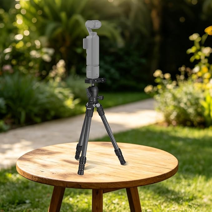 NEEWER TP09 Carbon Fiber Mini Tripod Compatible with iPhone, 20" Lightweight Compact Travel Desktop Tripod Stand with Ball Head, Phone Holder, Remote for Phone DSLR Camera Video Camcorder Webcam - Image 10