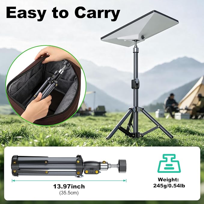 for Starlink Mini Tripod Stand Mount with Adapter Kit Accessories | Adjustable Height Tripod Mounting Adapter Compatible with Starlink Mini,Portable Sturdy Stand for Outdoor Camping, Travel, Rv - Image 6