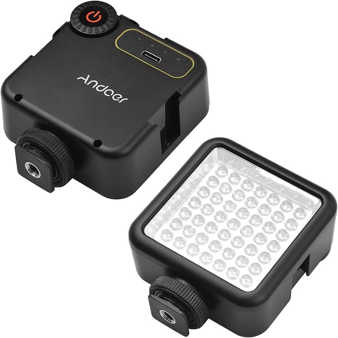 Mini IR Night Vision Light Infrared Photography Light for Video Camera Camcorder Built-in Rechargeable Battery with 3 Cold Shoe Mount for Vlog Video Recording - Image 6
