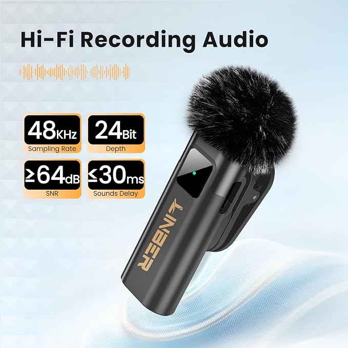 Wireless Lavalier Microphone for iPhone, Noise Cancelling | Crystal clear audio with noise reduction, plug and play with Lightning connector, perfect for TikTok and vlog - Image 4