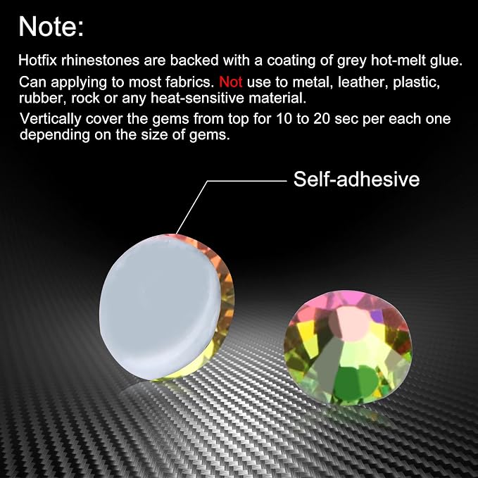 Jollin Hotfix Rhinestones Flatback Crystal Gems 4.8mm SS20, Fire | 1440pcs Hot Fix Crystals Glass Rhinestones for Bedazzling, Crafting, Clothes, Shoes & Accessories DIY Decoration - Image 5