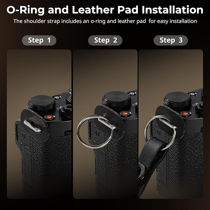 SMALLRIG Rope Camera Neck Shoulder Strap, Adjustable Braided Shoulder Strap with O-Ring and Leather Pad - Image 3