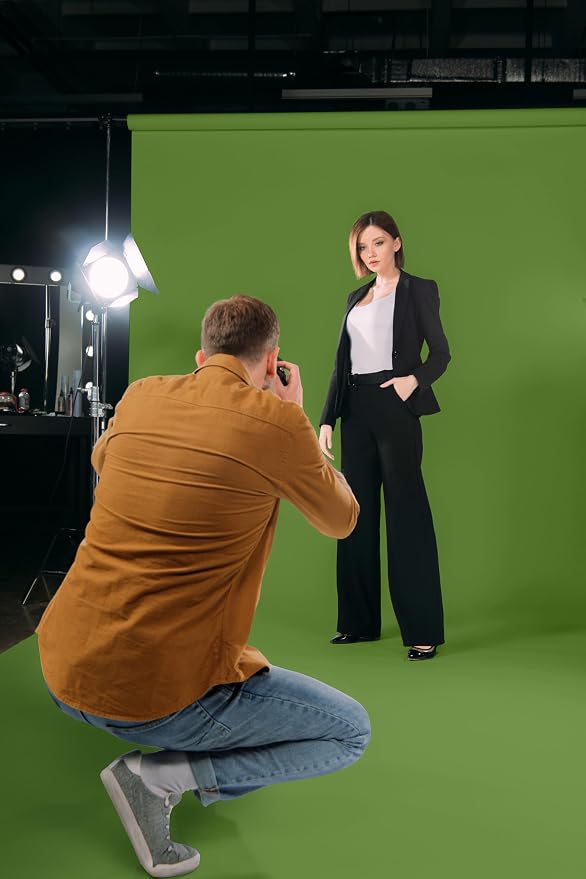 Denny Mfg Seamless Paper Backdrop for Photoshoot, Green Screen, 53in x 36ft | Backdrop Roll, Matte Finish for Portraits, Product Photos and Video Shoots, Includes Free Roll Gaffer Tape (2 in x 13 ft) - Image 4