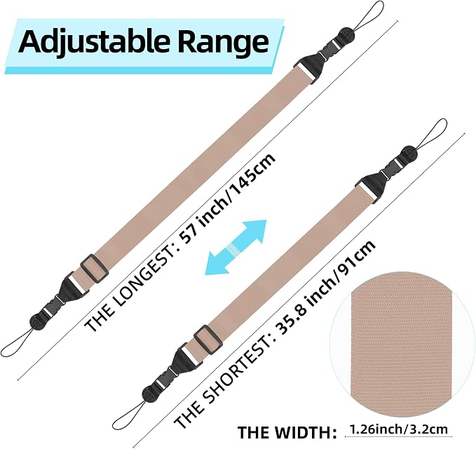 Adjustable Shoulder Strap, iPad Strap Nylon Neck Lanyard | for iPad/Samsung Tablet Case,Camera Binocular Crossbody Laptop Luggage Bag - Image 2
