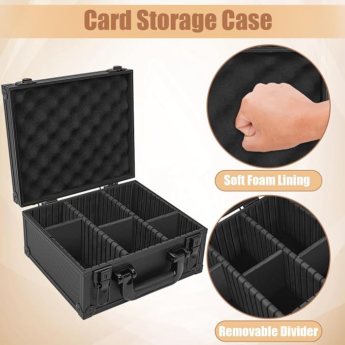 Toploader Storage Box for 3" x 4" 35pt Rigid Card,Magnetic Card Case | Portable Top Loader Card Case with 5 Removable Dividers, Holds 350+ Toploaders, Magnetic Holders for Sports Trading Cards - Image 4