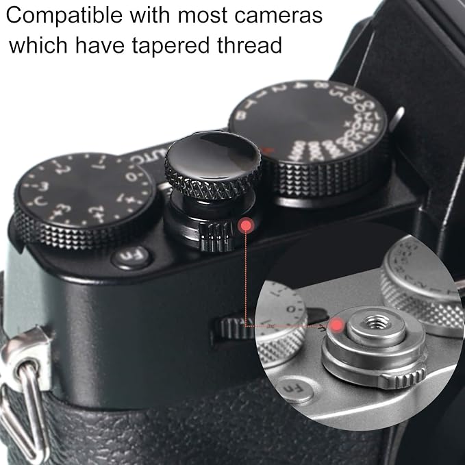 Soft Shutter Release Button(3 Pcs Black),Pure Copper Camera Shutter Button - Image 4