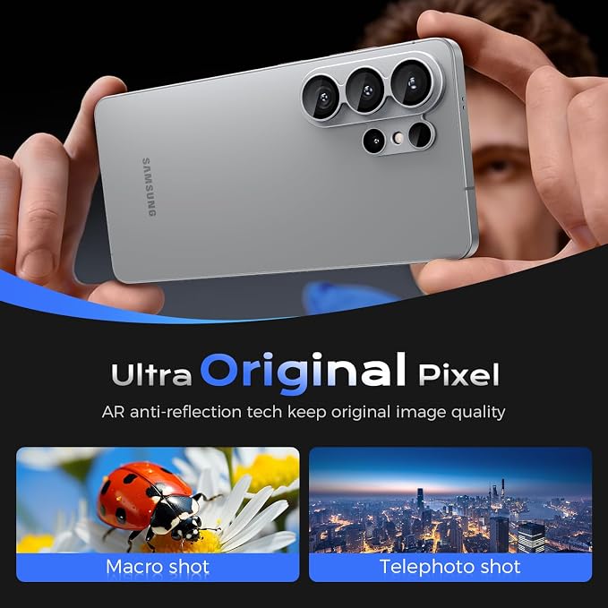 WSKEN for Samsung Galaxy S26 Ultra Camera Lens Protector - Full Coverage | Military Grade Shatterproof, Matte Alloy, Tempered Glass Rear Camera Screen Protector for Galaxy S26 Ultra, Silver - Image 4