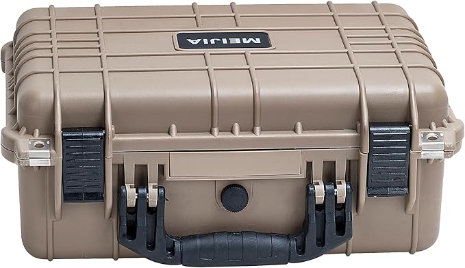 MEIJIA All Weather IP67 Waterproof Hard Camera Case,Hard Protective Case,Hard Case with Customizable Foam,Fit Use of Drones,Camera,Equipments,Pistols(Desert Tan,15.98x12.99x6.85inches) - Image 4