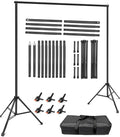 Hemmotop Backdrop Stand 10x8ft, Versatile Sizes Adjustable Banner Holder | Metal, Fits Projector Screen, Background, Balloon, Ideal for Photoshoot, Wedding, Birthday, Baby Shower Party, Photo Booth by Hemmotop