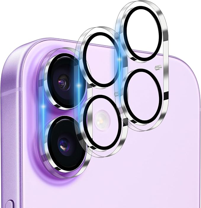 Dengduoduo 3 Pack Camera Lens Protector for iPhone 17, Tempered Glass, Ultra HD, 9H Hardness, Anti-Scratch, Case Friendly,[No Affect on Night Shots], Clear - Image 8