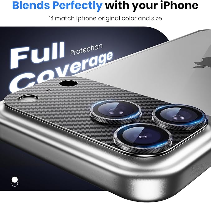 for iPhone 17 Pro Max Camera Lens Protector - 12FT Shatterproof | Military Grade Protection, Strong Adsorption, 9H+ Tempered Glass Camera Screen, Full Protective Cover, Case Friendly - Image 2