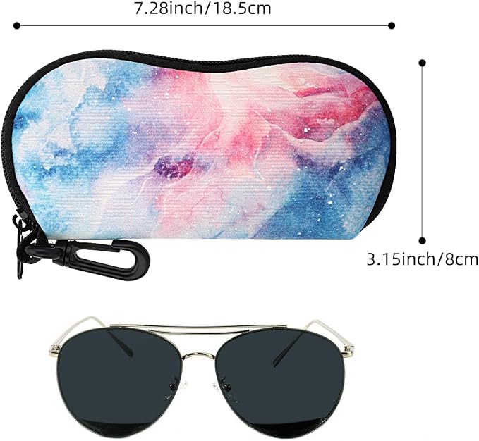 MoKo Sunglasses Soft Case Ultra Light Neoprene Zipper Eyeglass Case for Men Women - Image 7