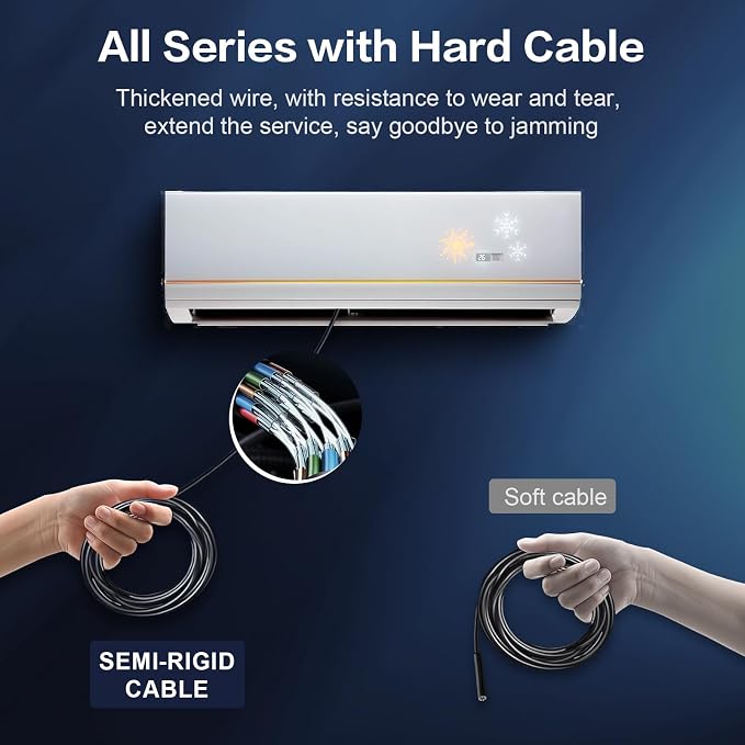 Dual Lens Endoscope Camera with Light Borescope Inspection Camera | Borescope Camera with 8+1 Adjustable LED Lights 1980P IP68 Waterproof 16.5ft Semi Rigid Snake Camera for iPhone iPad Phone - Image 5