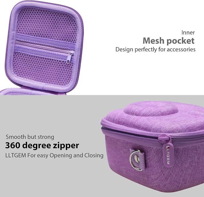LTGEM Case Compatible with Fujifilm Instax Mini 13/12 Instax Camera, Purple | Fits Instant Camera 11/10/9/8/7/7+ and FUJIFILM Instax Mini Instant Flim with Shoulder Strap, Case Only - Image 5