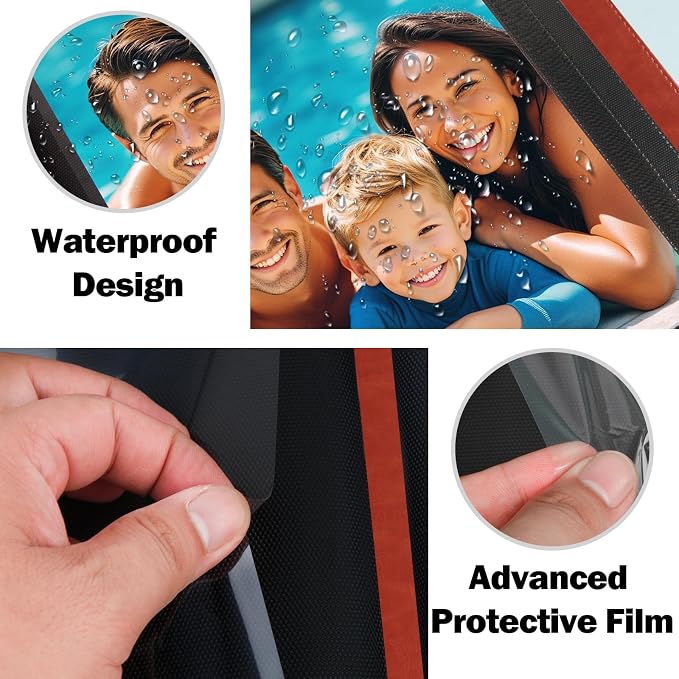 Aevdor 8x10 Photo Album, 168 Photos, Leather Cover, Brown | Large Capacity, Side-Loading Clear Pockets, Vertical 8x10 Layout, Black Inner Pages, Wedding, Travel, Baby & Family Memories - Image 5