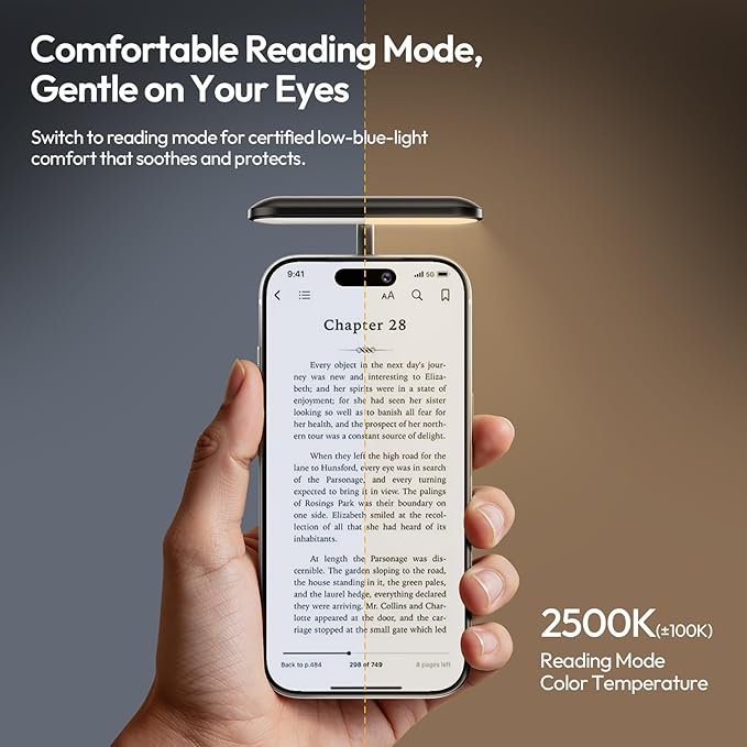 ULANZI M10 Magnetic Selfie Light Gooseneck Phone Reading Light with Magsafe | 2500-4500K 5 Brightness Levels & Modes Portable Flexible Arm Fill Light Video Conference Light for iPhone/Android/iPad/Laptop - Image 6