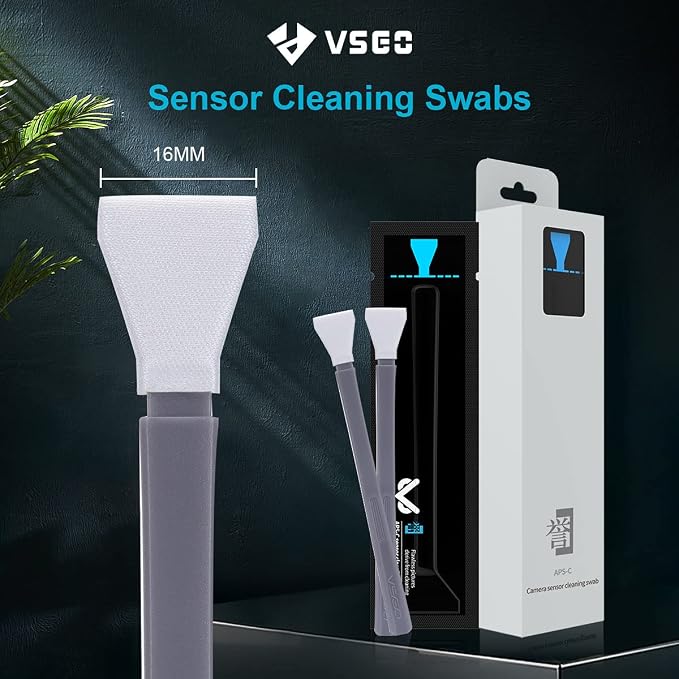 VSGO 12pcs APS-C Camera Sensor Cleaning Kit, Sensor Cleaning Swabs, Compatible with DSLR & SLR Digital Cameras (V-S02-12) - Image 2