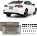 License Plate Camera Blocker, Transparent License Plate Cover Paired with A Silicone Licenses Plates Frame, Easy to Install, Suitable for Front and Rear Licenses Plates (Grey-A) by Unknown