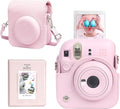 CAIYOULE Camera Case for Fujifilm Instax Mini 12 Instant Film Camera | Protective Camera Case, Camera Crossbody Bag for Fuji Mini 12 with Photo Album, Adjustable Shoulder Strap, Blossom Pink by CAIYOULE