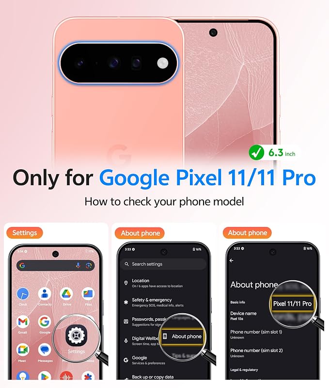 FNTCASE for Google Pixel 11 Pro Case / Pixel 11 Case, with Screen Protector | Fit for Magsafe, Translucent Matte, 14FT Military Grade Drop Protection, Shockproof Protective Phone Cover, Light Pink - Image 2