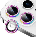 for iPhone 14 Pro/14 Pro Max Camera Lens Protector Diamond, Colorful | Individual Metal, 9H Hardness, Scratch Resistant, Shockproof, Drop Protection, Case Friendly, Stylish Accessories by Xfilm
