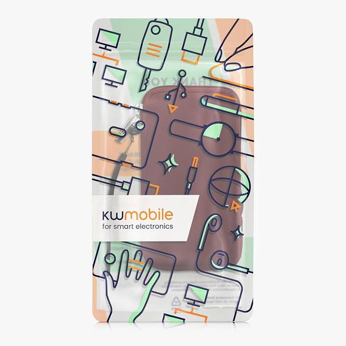 kwmobile Universal Phone Pouch Size XL - 6.7/6.8" - Neoprene Smartphone Pouch with Zip - Water-Repellent Mobile Phone Case - Sleeve in Bordeaux - Image 7