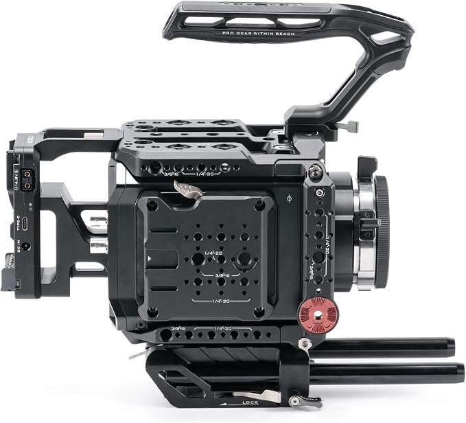 Tilta Camera Cage Pro Kit Gold Mount Compatible with Blackmagic Pyxis 6K/12K | Includes Full Cage, Top Handle, Gold Mount Battery Plate, Side Plate, Bottom Plate, 15mm Baseplate w/Rods, and Mini Tool | Gold Mount Pro Kit with 15mm LWS baseplate and Xen... - Image 8