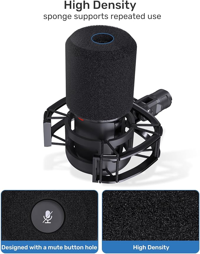Custom Built Shock Mount for HyperX SoloCast & Razer Seiren Mini Microphone | Elastic Anti-Vibration Suspension, Holder Clip for Mics and Stands, Shock Mount for HyperX SoloCast & Razer Seiren Mini - Image 4