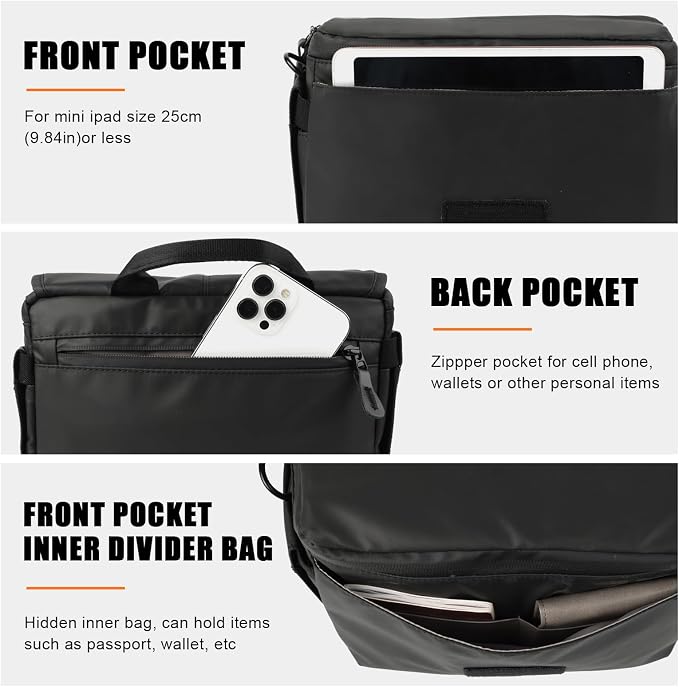 Camera Bag Small DSLR Camera Shoulder Bag for Photographer Waterproof Messenger Bag Crossbody Case Compatible with Canon Sony Nikon - Image 4