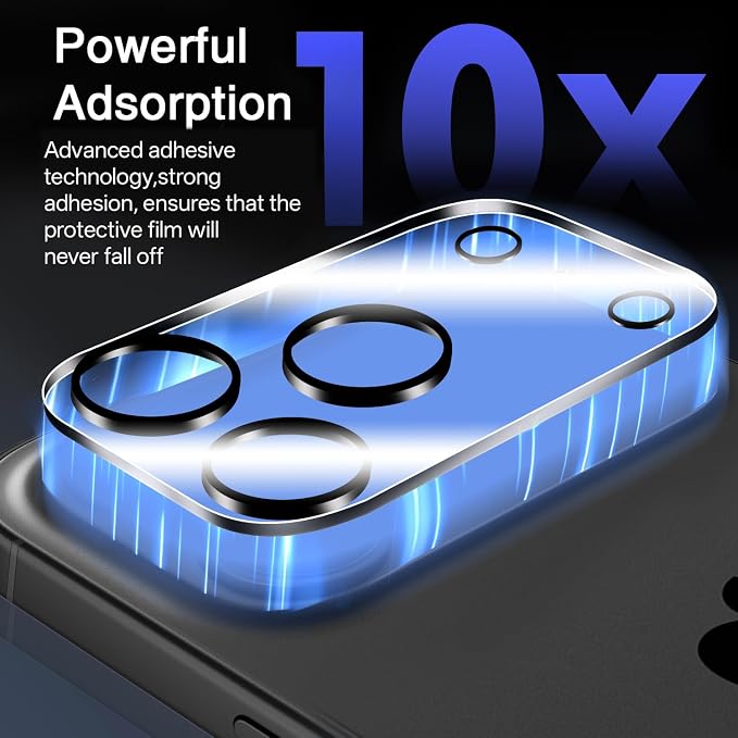 Wiaocit Tempered Glass Camera Lens Protector for iPhone 17 Pro | 3 Pack, 9H Hardness, Ultra HD, Anti-Scratch, Case Friendly - Image 3