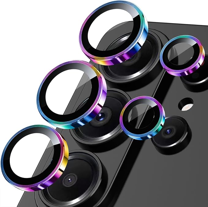 SiHPuoy 2Set Camera Lens Protector for Samsung Galaxy S26 Ultra, Colorful | 9H+ Tempered Glass, Military Grade Shatterproof, Anti-Scratch,Case Friendly,HD Metal Camera Cover,Does not Affect Night Shots by SiHPuoy