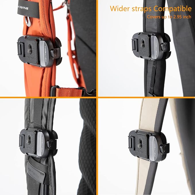 PGYTECH Beetle Camera Clip with Plate Quick Release System Backpack Clip | Max Load 66 lb Aluminum Clip for Sony, Nikon, Fuji, DSLR Action Camera Backpack Cameras Strap Mount (for Camera) - Image 9