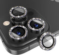 Choiche for iPhone 14 Pro/iPhone 14 Pro Max Camera Lens Protector | Ultra HD, Bling 9H Tempered Glass Camera Cover Screen Protector Metal Ring Decoration Accessories (Glitter-Black) by Choiche