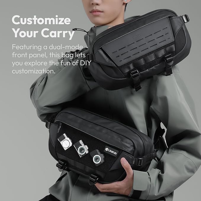 ULANZI 9L Camera Sling Bag, Water-Resistant Camera Case with Tripod Holder | DSLR/SLR/Mirrorless Camera Bags Crossbody for Photographers Video Photo Live Pov Vlog Photography Accessories- Black - Image 6