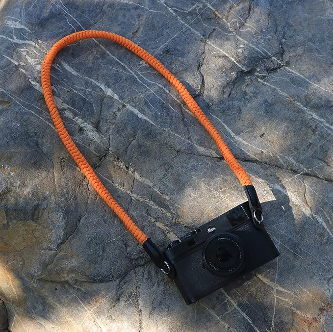Paracord Woven Camera Neck Shoulder Strap Belt Hand Compatible with Canon Nikon Sony Olympus Pentax Fujifilm Panasonic SLR DSLR Digital Mirrorless Cameras 36inch Orange - Image 2