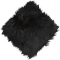 12inch Square Small Faux Fur Sheepskin Cushion Soft Plush Area Rug,Photo Background for Small Product Desktop Photography,Display and Decor,Jewelry,Nail Art,Locker Accessories (Black) by NINGDAN