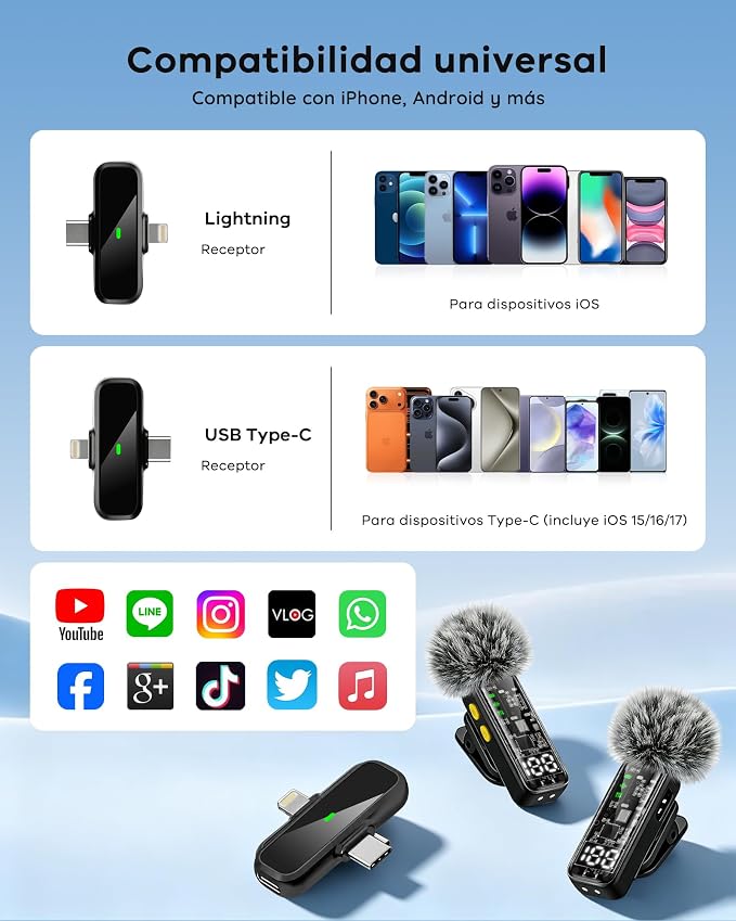 4 Pack Wireless Mini Lavalier Microphones for iPhone, Android iPad | Noise Reduction & LED Digital Display, Magnetic Mini Mic for Video Recording Vlogging YouTube Podcast Interview - Image 7