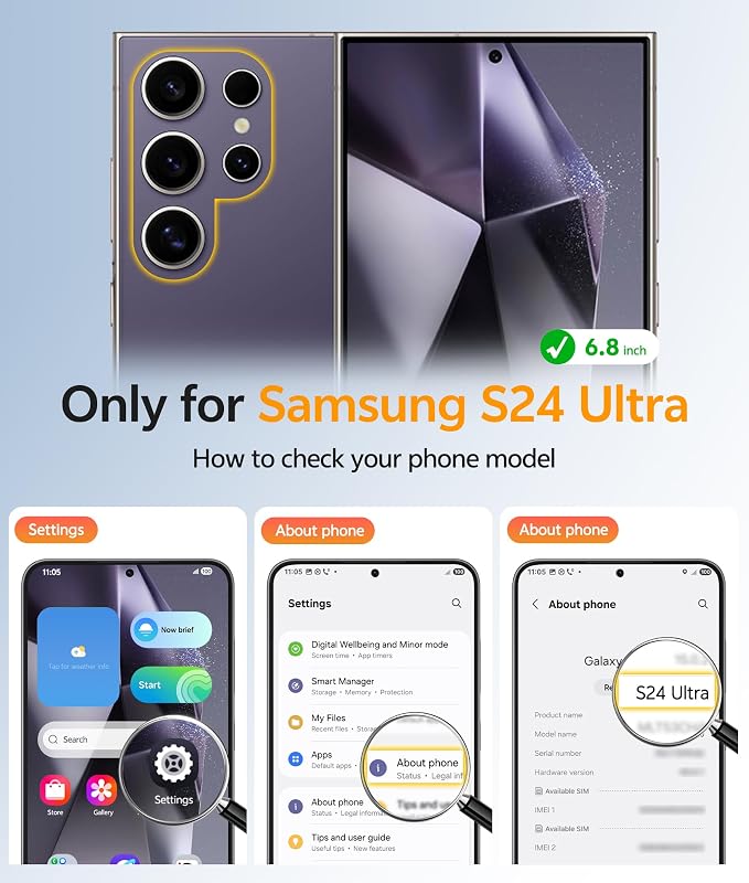 FNTCASE for Samsung Galaxy S24 Ultra Case, Compatible with Magsafe | Screen Protector, Full Camera Protection, Translucent Matte, 14FT Military Grade Drop Proof, Protective Phone Cover - Image 2