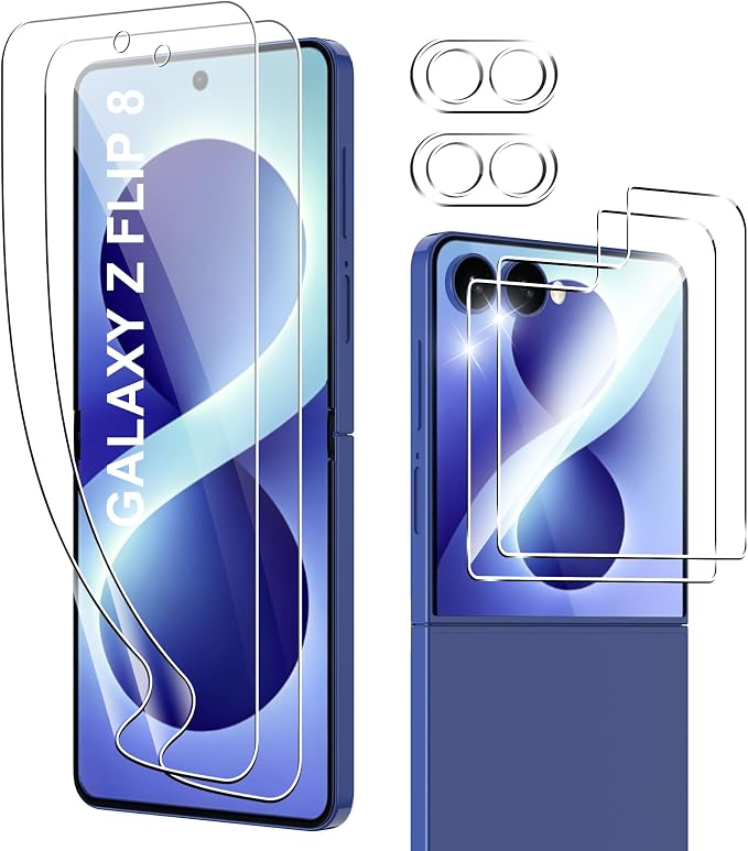 for Samsung Galaxy Z Flip 8 Screen Protector,Soft Protective film,Premium Folding, Kamera Glass,Bubble-Free Protective Film,High Transparency,High Definition[2+2+2] by Suttkue