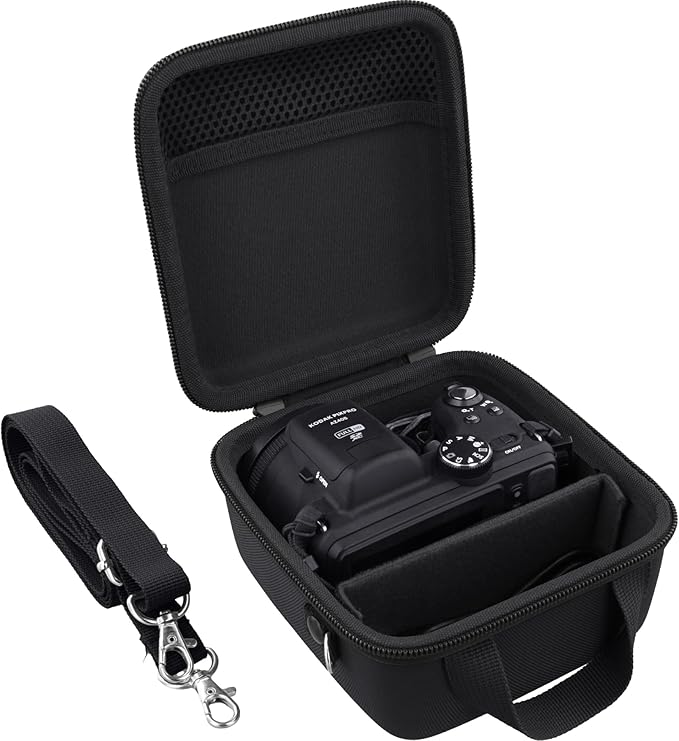 Case for KODAK PIXPRO AZ653/AZ401/AZ405/AZ425/AZ528 Digital Camera | Protective Storage Box, Portable Carrying Box, Smooth Zipper, Travel-ready, Shoulder Strap Covenient to Carry, Black Case - Image 2