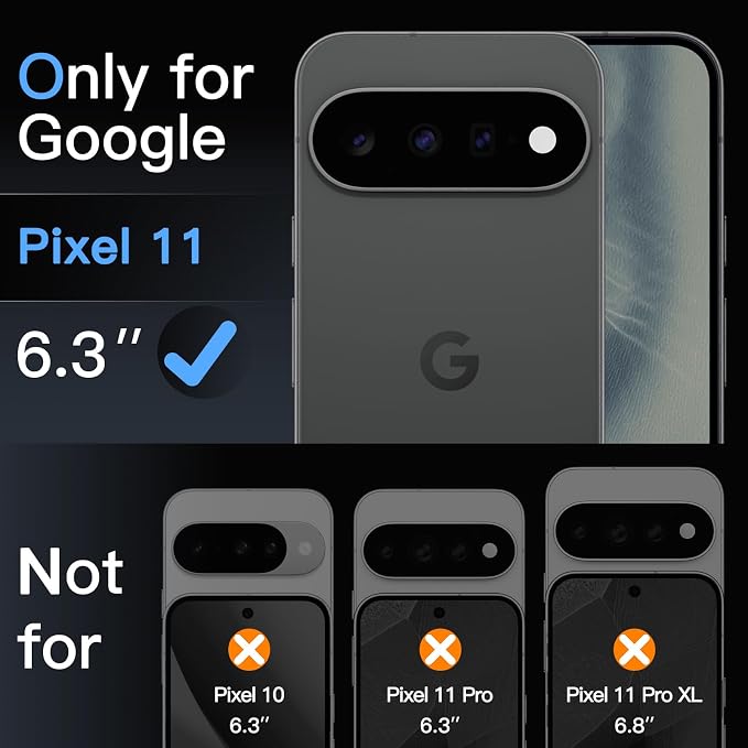 JETech Screen Protector with Lens Protector for Google Pixel 11, 2+2 Pack | 9H+ Shatterproof Tempered Glass, Easy Installation, Fingerprint Unlock Compatible, High Clarity, Anti-Fingerprint - Image 3