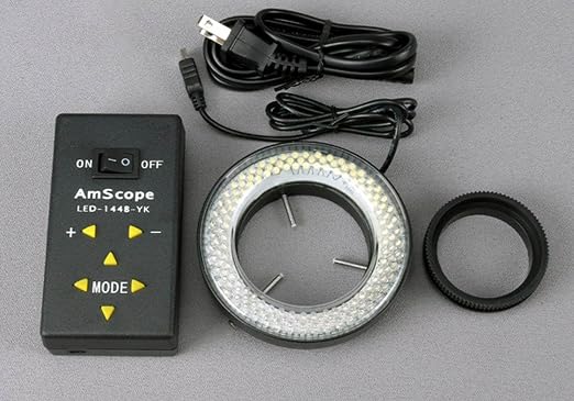 AmScope LED-144A 144-LED Lighting-Direction-Adjustable Microscope Ring | Stereo Zoom Microscope Built-In LED Illumination - Image 5