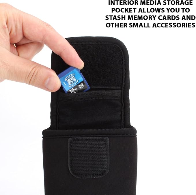 USA Gear Small Digital Camera Case with Carabiner, Belt Loop, Scratch Resistant - Point and Shoot Camera Case Compatible with Nikon Coolpix, Kodak Pixpro A10 FZ55, FZ45, Panasonic Lumix LX10 & More - Image 7