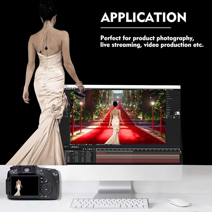 Black Photography Backdrop for Photoshoot, Fabric 10x10ft | Versatile Studio Photo Backgrounds, Non Reflective, Easy to Use, for Portraits, Product, Party, Video Creation - Image 3